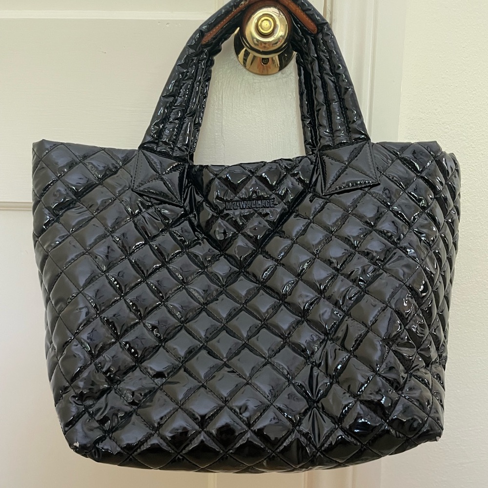 MZ Wallace Black Patent Tote Small Metro